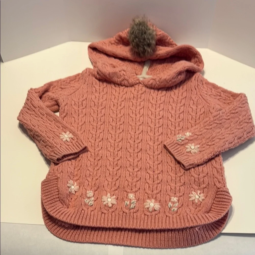 Cupcakes & Cashmere Pink Sweater with Cable Knit
